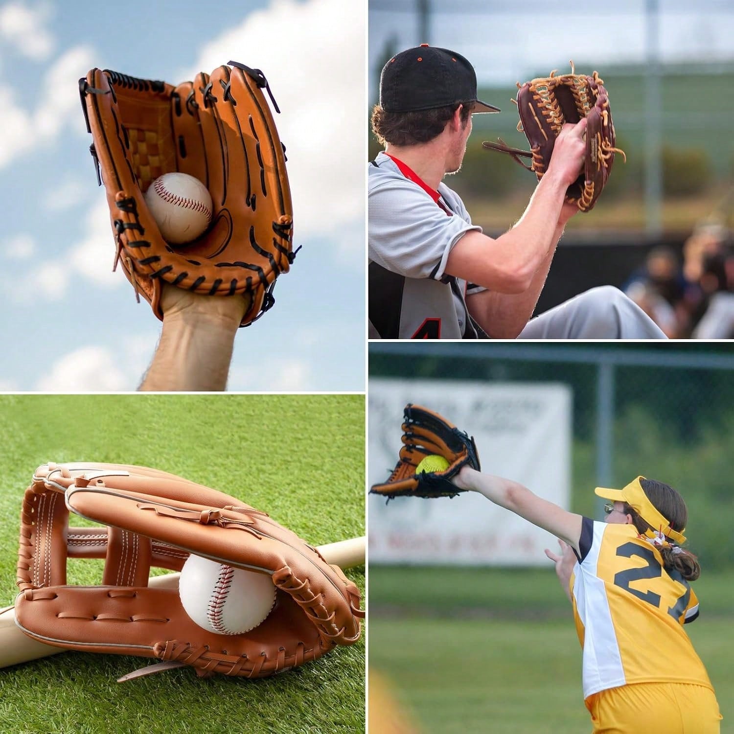 Softball And Baseball Glove Lace Kit- Mitt Leather Lacing Repair In Baseball Gloves- Deluxe Relacing- 2 Leather Laces