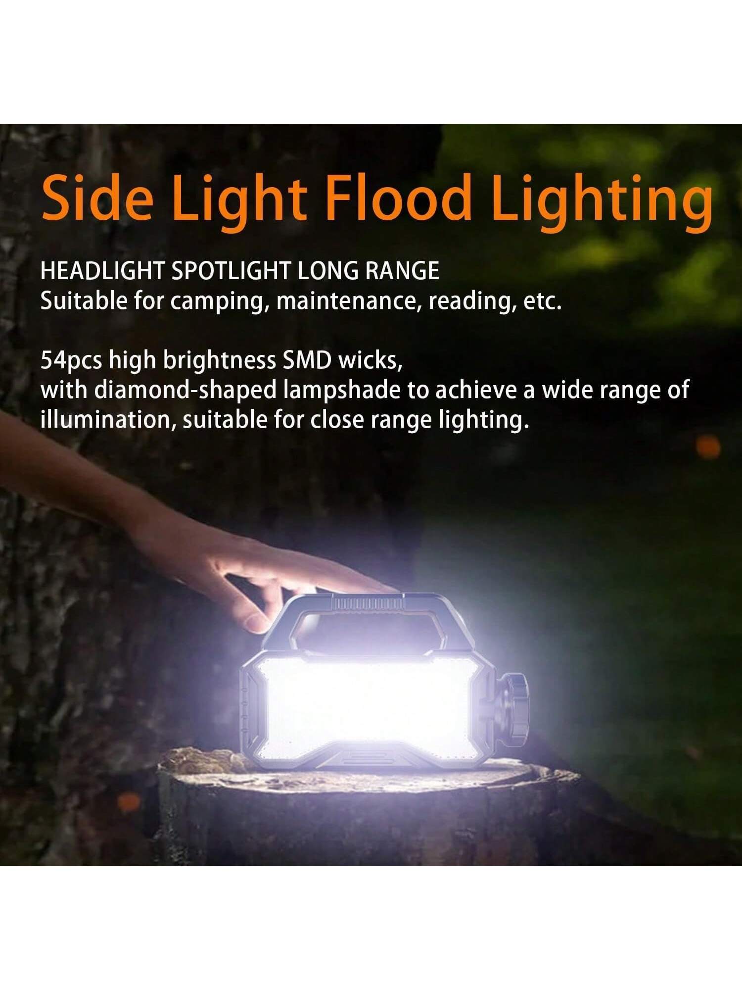 Solar Handheld Flashlight With USB Cable, 6 Modes Rechargeable Multifunction Lights Super Bright LED Searchlight, Lightweight Waterproof Portable Spotlight For Fishing Outdoor Camping Emergencies