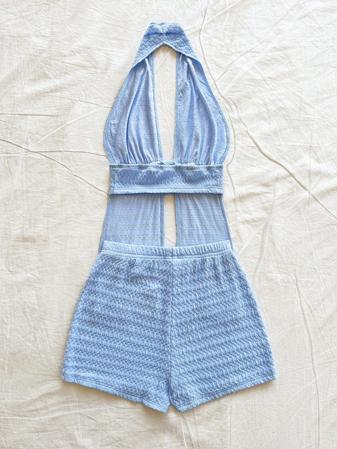 Soleia Women's Fashion Vacation Halter Top & Shorts 2 Pieces Set No Chest Padding
