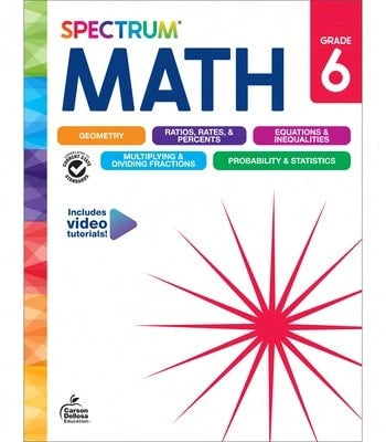 Spectrum Math Workbook, Grade 6 (Paperback) By Spectrum, Carson Dellosa Education, Elise Craver