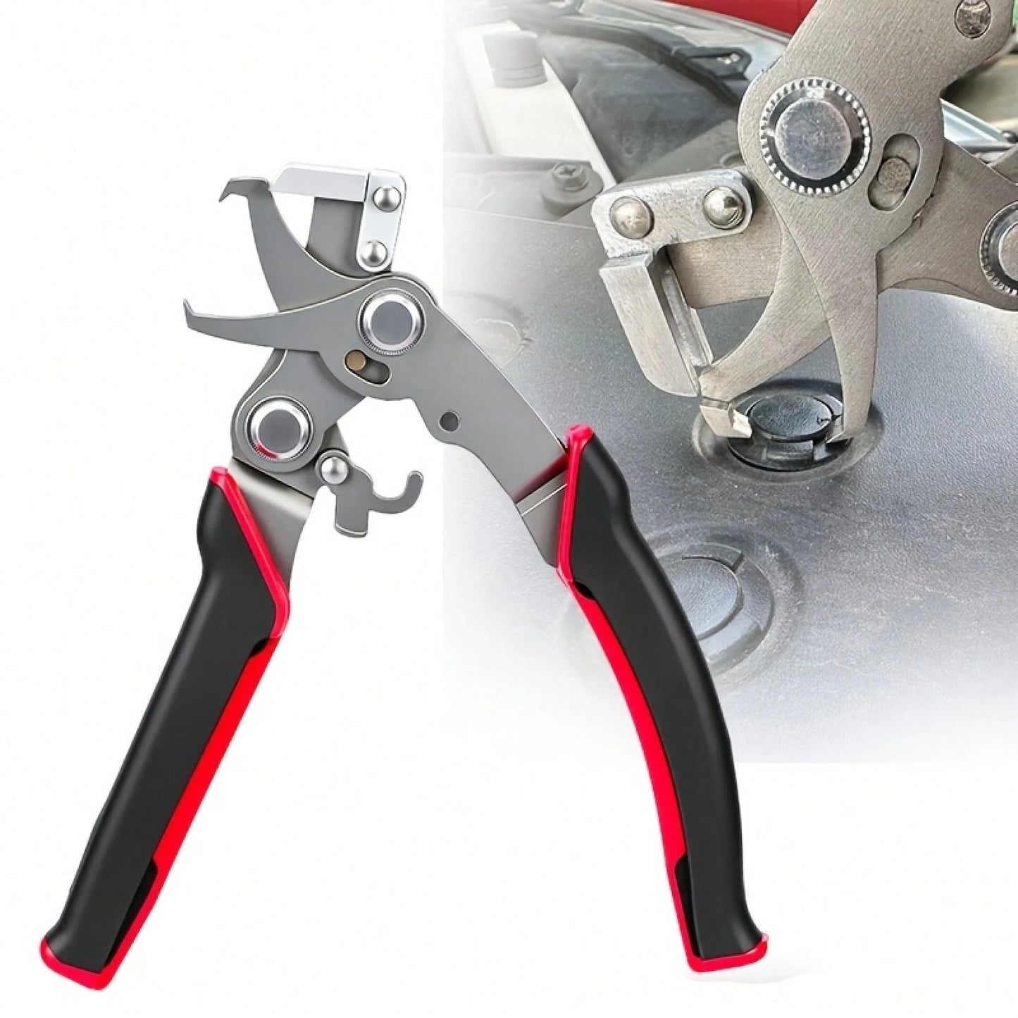 Stainless Steel Auto Trim & Fastener Removal Pliers/ Upholstery Clip Pry-Out Pliers – Ergonomic Grip Panel Clip Remover For Mechanics, Garage & DIY, Universal Car Interior Retainer Tool