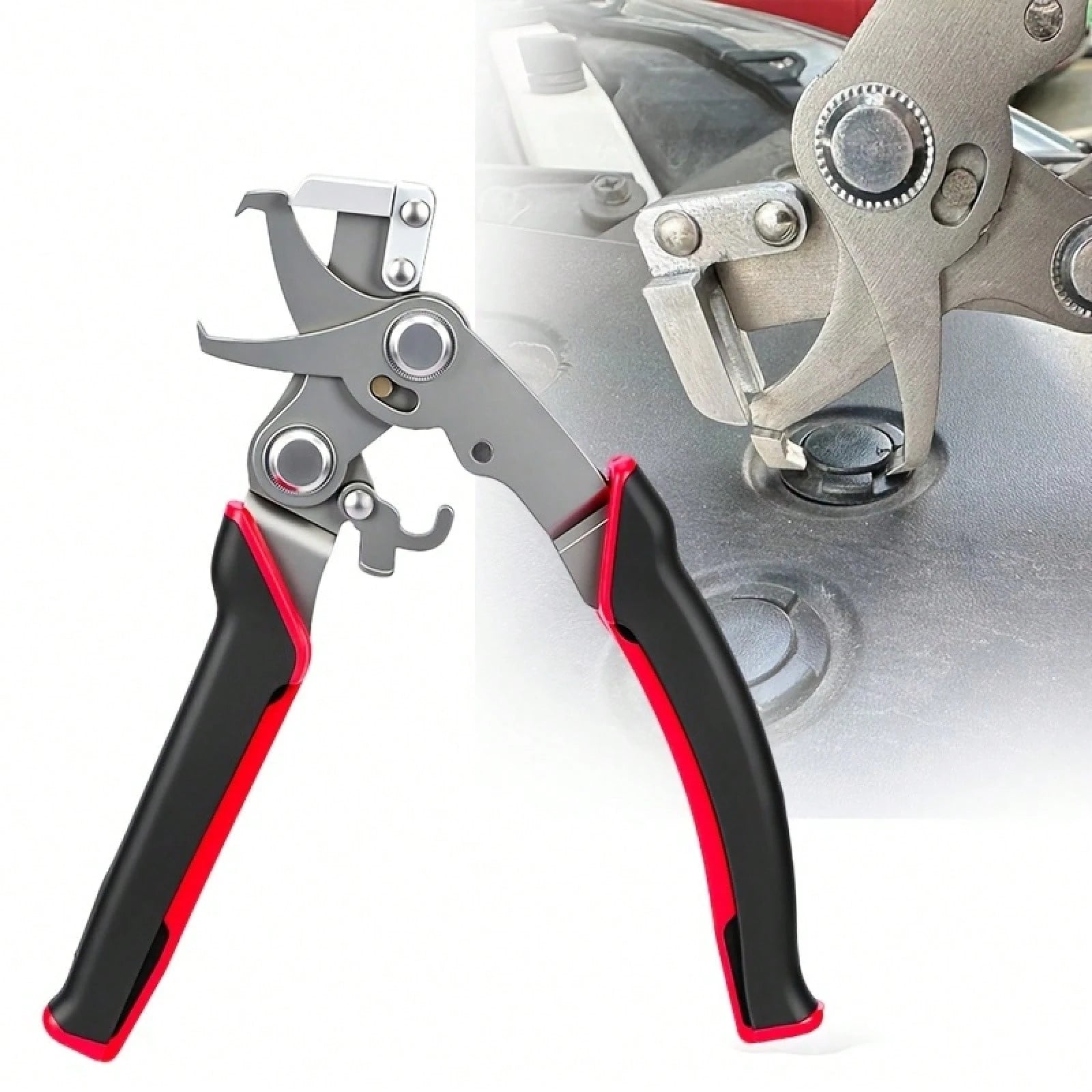 Stainless Steel Auto Trim & Fastener Removal Pliers/ Upholstery Clip Pry-Out Pliers – Ergonomic Grip Panel Clip Remover For Mechanics, Garage & DIY, Universal Car Interior Retainer Tool