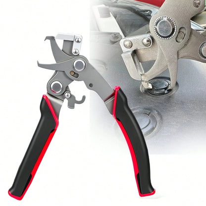Stainless Steel Auto Trim & Fastener Removal Pliers/ Upholstery Clip Pry-Out Pliers – Ergonomic Grip Panel Clip Remover For Mechanics, Garage & DIY, Universal Car Interior Retainer Tool