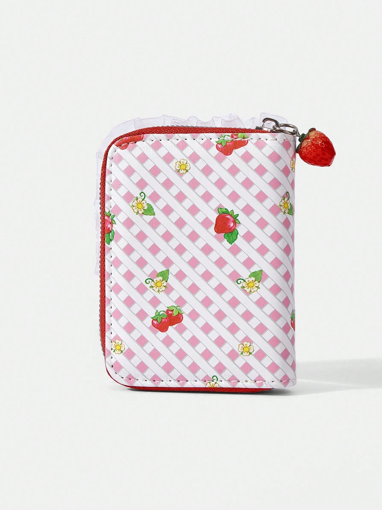 Strawberry Shortcake| ROMWE Cute 3D Strawberry Figure Graphic Small Wallet, Valentines