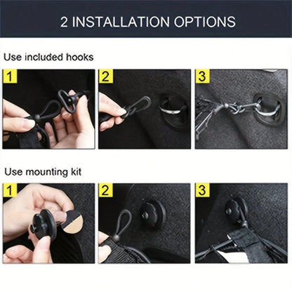 [Stretchable Net For Car Trunk] Stretchable Car Trunk Organizer Net With Hooks- Nylon Cargo Storage For Pickup Trucks, SUVs & Cars