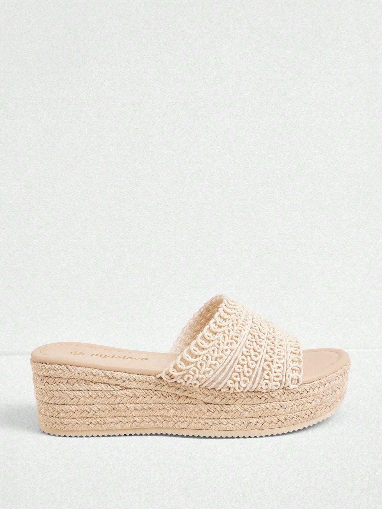Styleloop Women's Woven Rope Platform Wedge Sandals, Vacation Style BOHO Chic Retro American Western Music Festival Party Outfit For Christmas Vacation Outfits Travel Essentials Summer Shoes