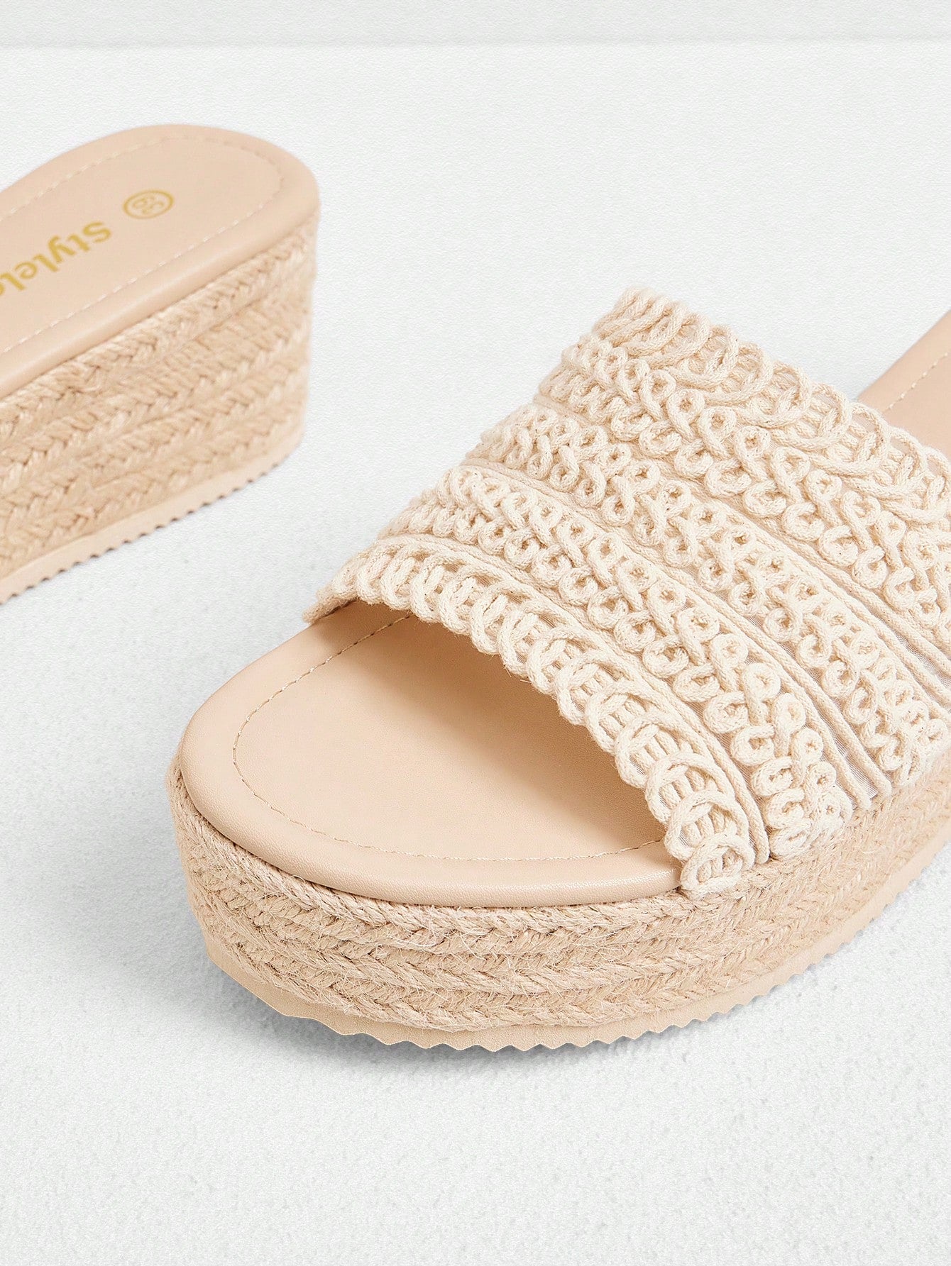 Styleloop Women's Woven Rope Platform Wedge Sandals, Vacation Style BOHO Chic Retro American Western Music Festival Party Outfit For Christmas Vacation Outfits Travel Essentials Summer Shoes