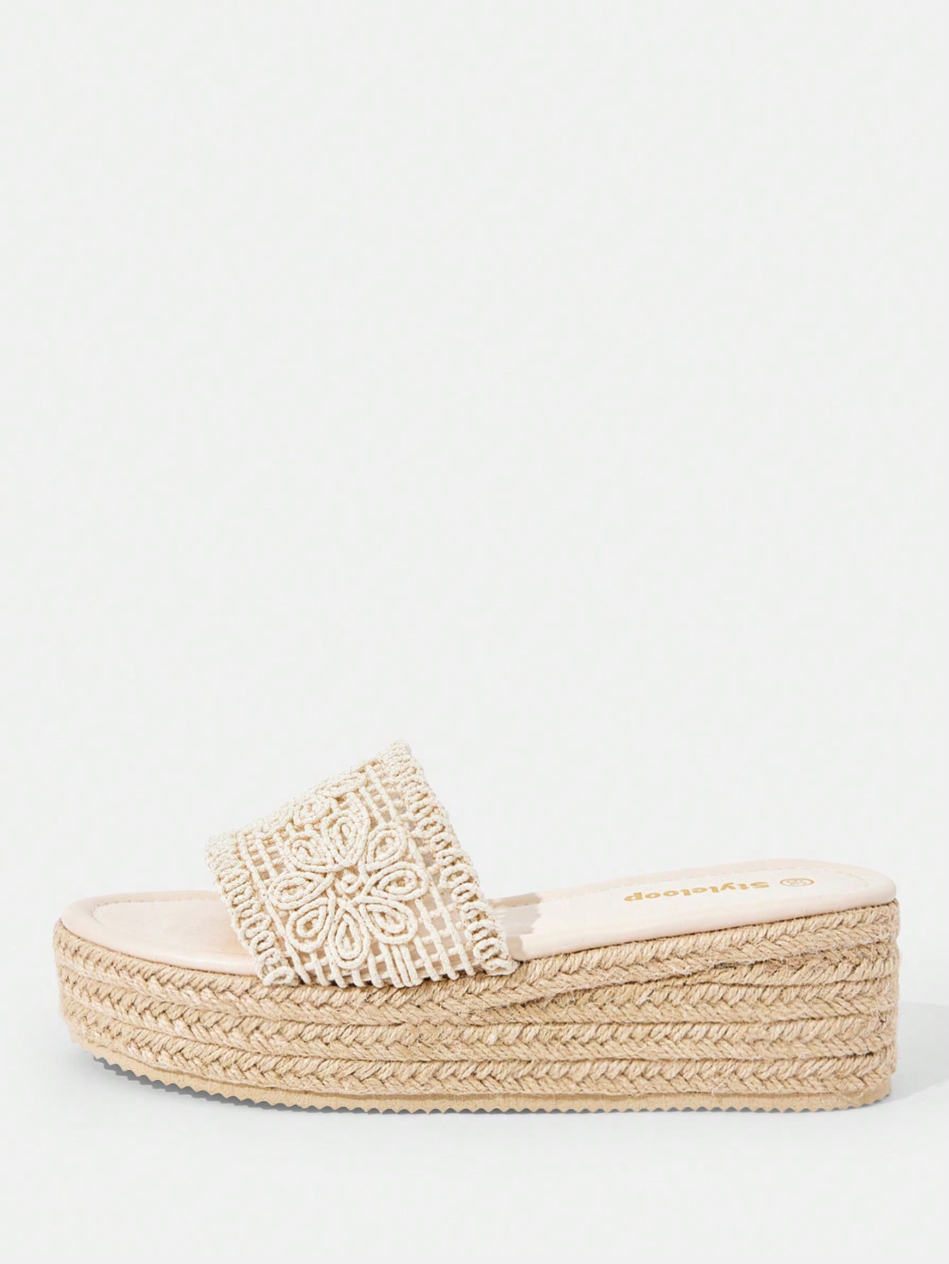 Styleloop Women's Woven Rope Platform Wedge Sandals, Vacation Style BOHO Chic Retro American Western Music Festival Party Outfit For Christmas Vacation Outfits Travel Essentials Summer Shoes