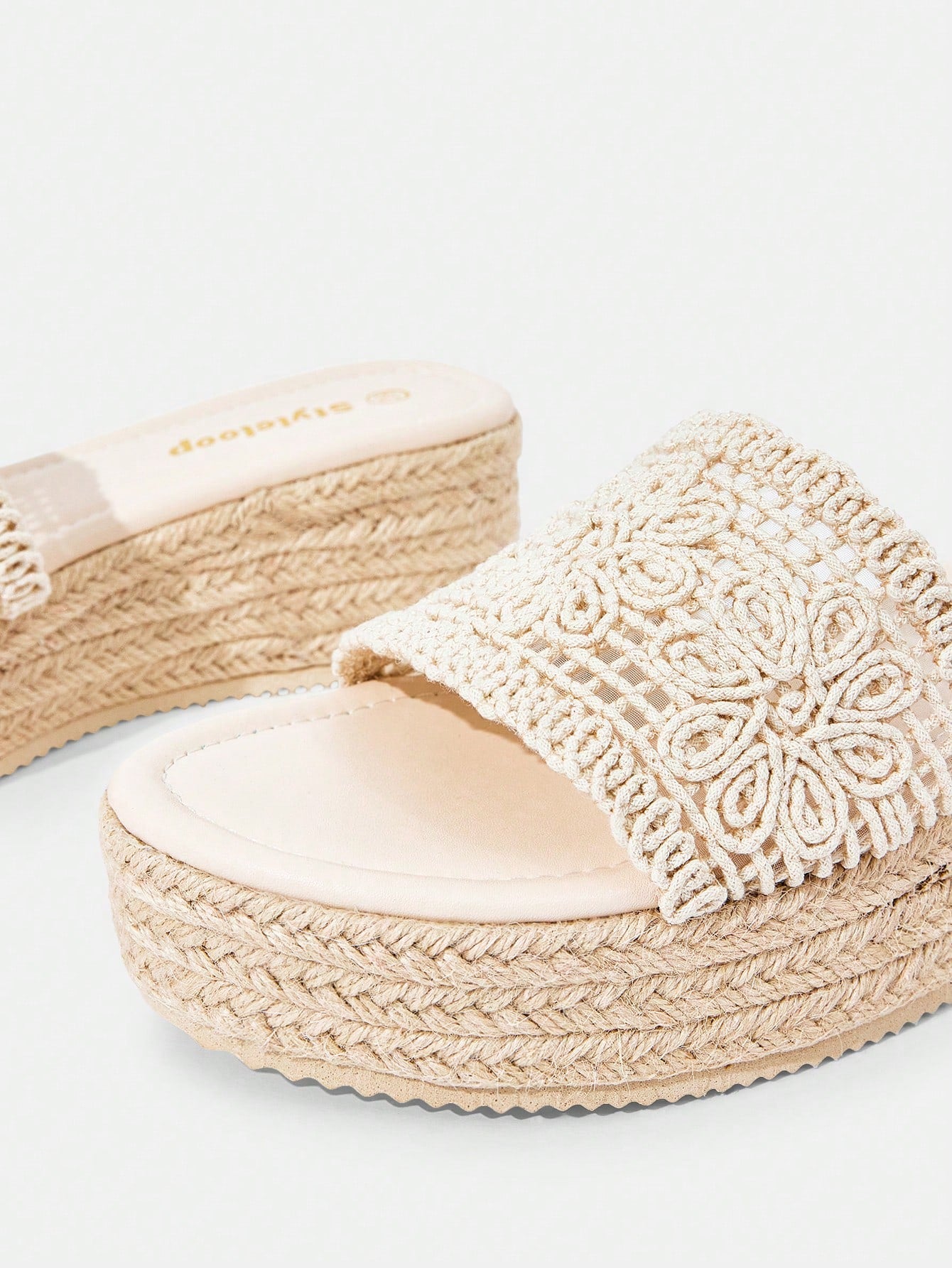 Styleloop Women's Woven Rope Platform Wedge Sandals, Vacation Style BOHO Chic Retro American Western Music Festival Party Outfit For Christmas Vacation Outfits Travel Essentials Summer Shoes