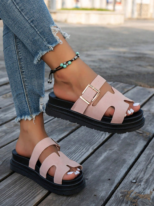Summer New 2025 Fashion Versatile Sandals For Women Size 36-43, Plus Size Non-Slip Durable Casual Slides, Minimalist