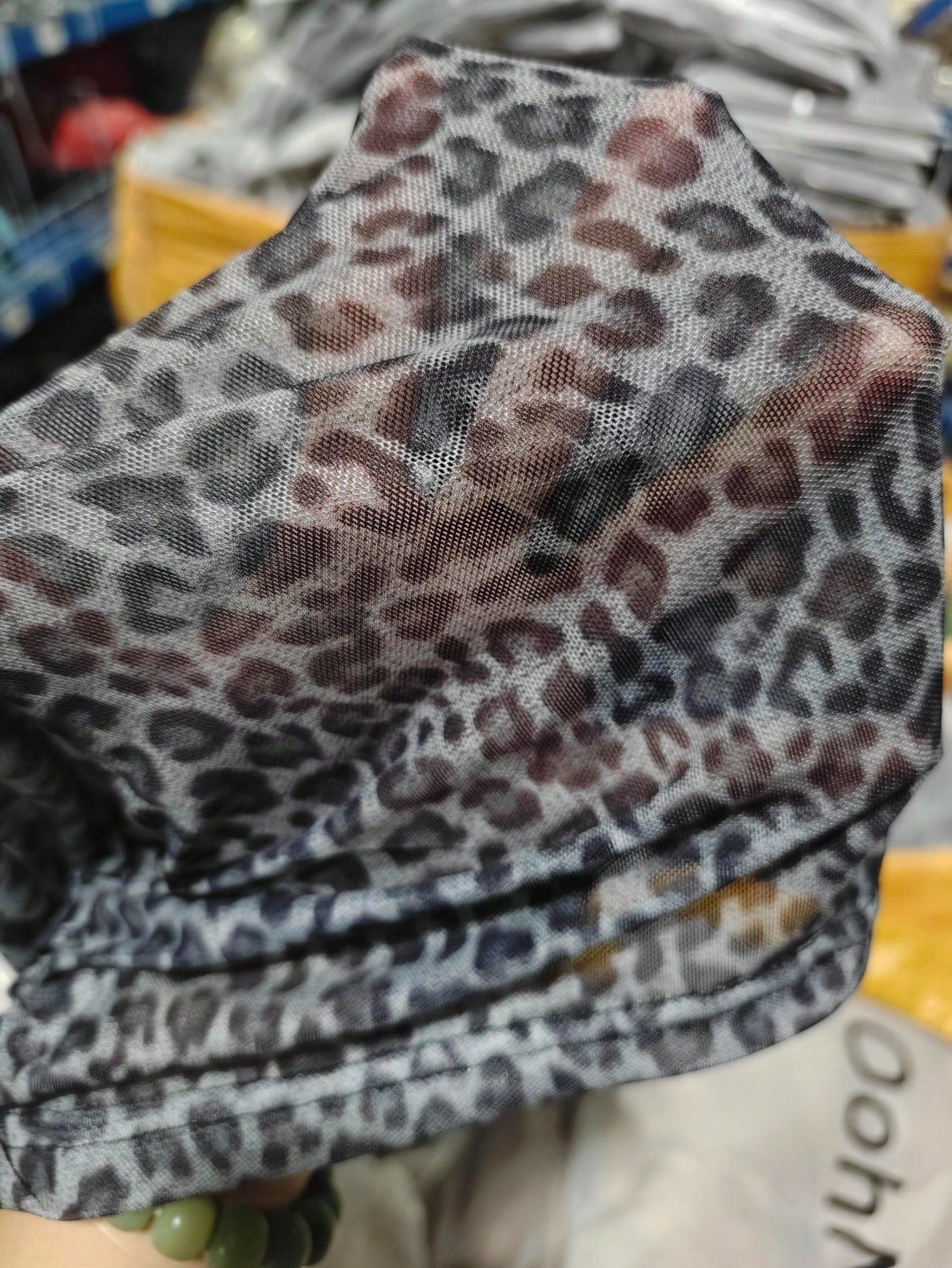 Summer Women's Sexy Round Neck Leopard Print Sheer Camisole Top, Suitable For Valentine's Day, Dating, Gathering, Party, Vacation, Beach