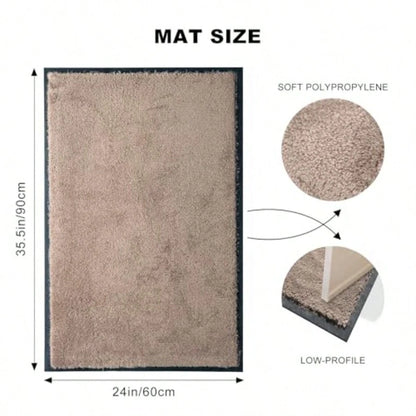 Super Absorbent Front Door Mat,, Non-Slip Washable Indoor Doormats, Low Profile Entryway Rug Outdoor, Dirt Resistant Welcome Mats For Front And Back Door Entrance