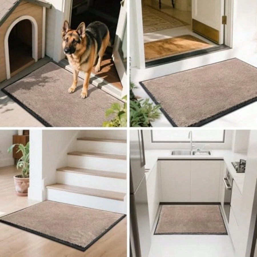 Super Absorbent Front Door Mat,, Non-Slip Washable Indoor Doormats, Low Profile Entryway Rug Outdoor, Dirt Resistant Welcome Mats For Front And Back Door Entrance