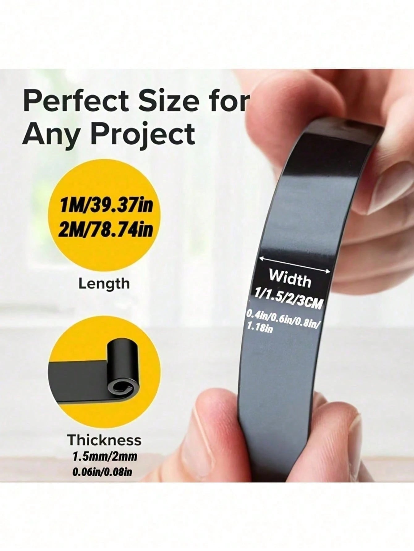 Super Strong Magnetic Tape- Easy To Cut, Easy To Attach To Refrigerator, Whiteboard And More, With High-Adhesion Rubber Strip, Premium Choice For Home Decor Accessories| Durable Rubber Magnetic Stic