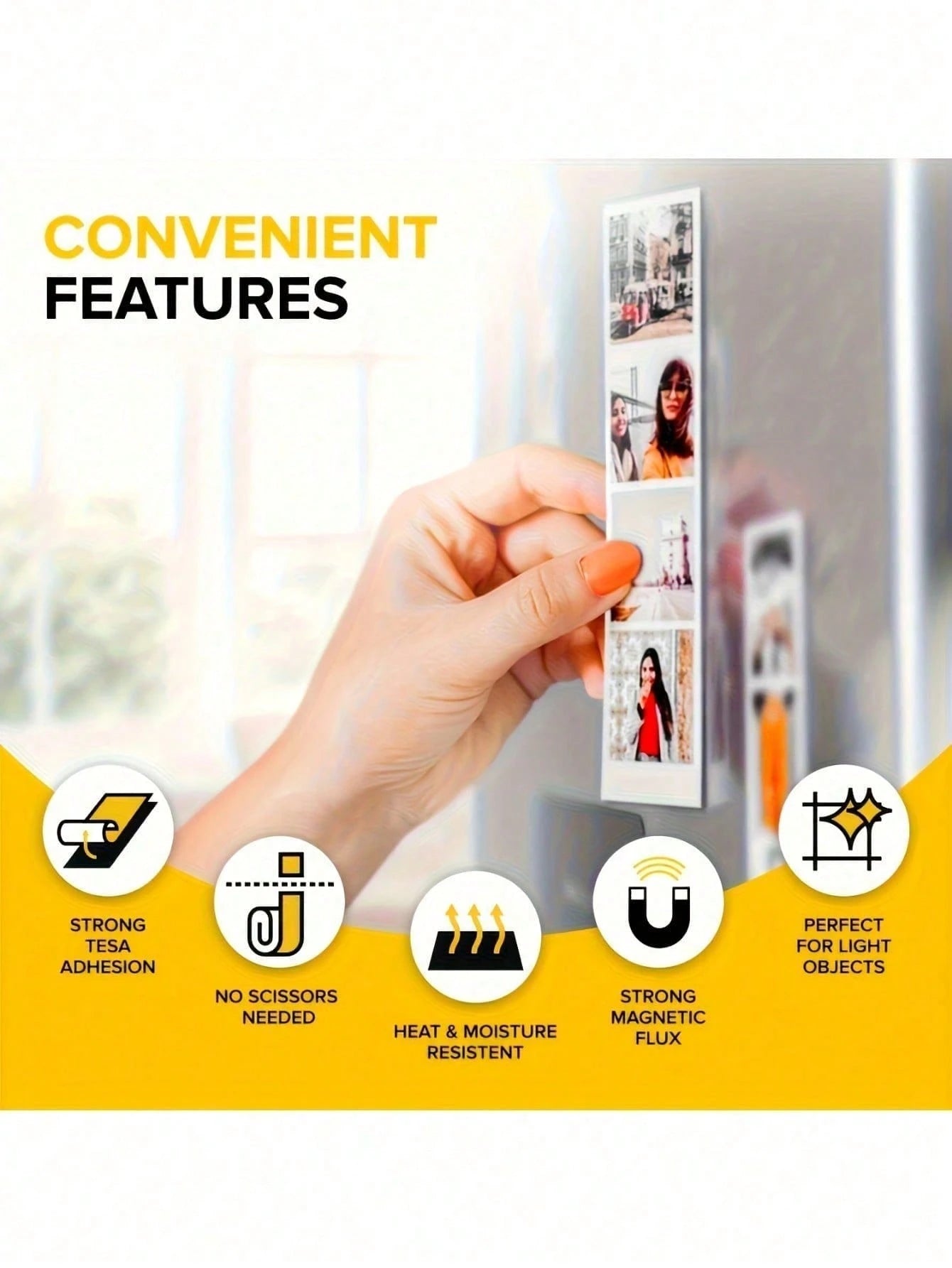 Super Strong Magnetic Tape- Easy To Cut, Easy To Attach To Refrigerator, Whiteboard And More, With High-Adhesion Rubber Strip, Premium Choice For Home Decor Accessories| Durable Rubber Magnetic Stic