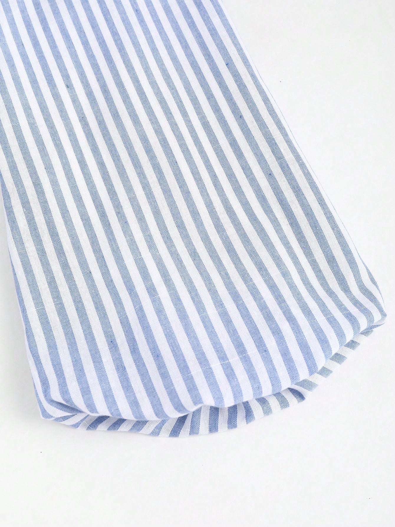 Sweetra Casual Striped Tie-Waist Bell-Sleeve Blouse For Work, Autumn Fall Cloth For Women