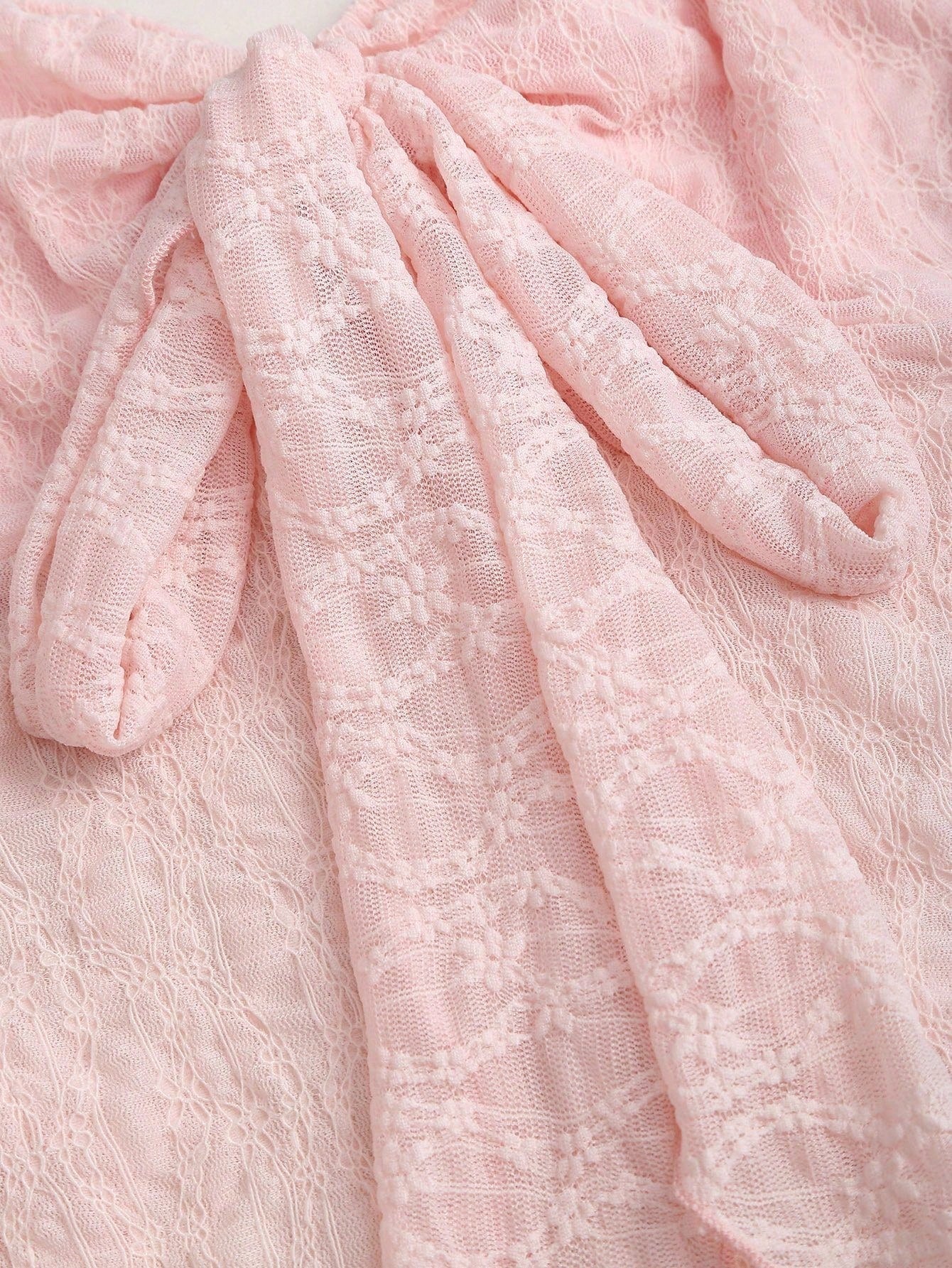 Sweetra New Spring/Summer Wide Strap Bow Textured Fabric Top, Sweet & Fashionable, Suitable For Daily Wear