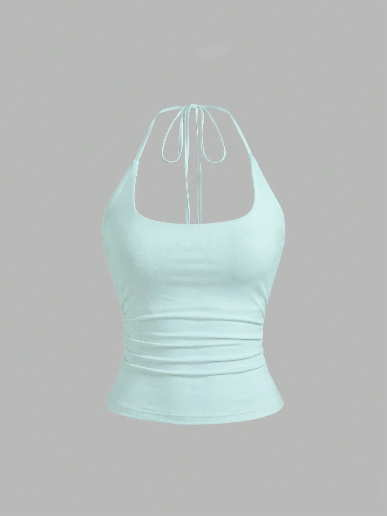 Sweetra Women's European And American Fashion Casual New Summer Slimming Sexy Halter Neck Elegant Backless Commuter Casual Fitness Versatile 3-Piece Set Top