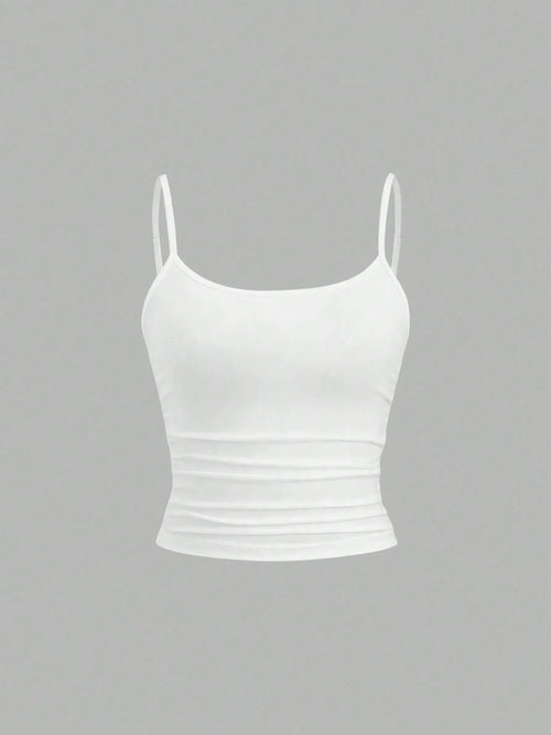 Sweetra Women's Fitted Camisole, Slim Fit, Layering Sleeveless Top Y2K