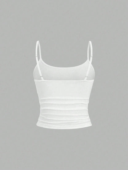 Sweetra Women's Fitted Camisole, Slim Fit, Layering Sleeveless Top Y2K