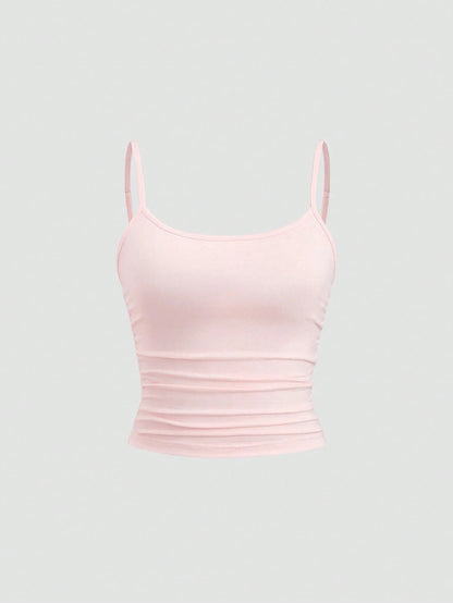 Sweetra Women's Fitted Camisole, Slim Fit, Layering Sleeveless Top Y2K