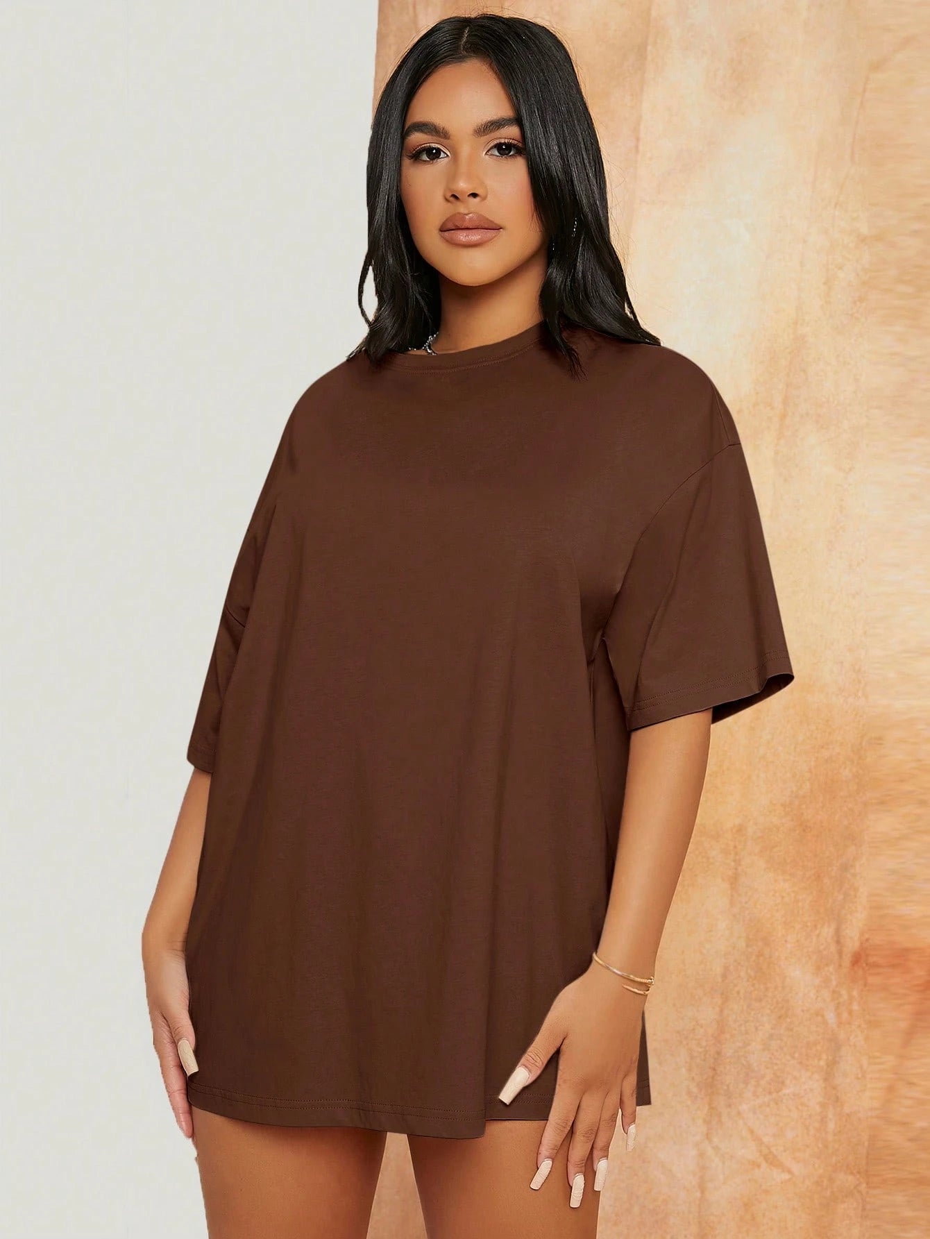 SXY Drop Shoulder Longline Tee Concert Long Summer Dress Prom Dress Sexy Dress Valentine Day Dress