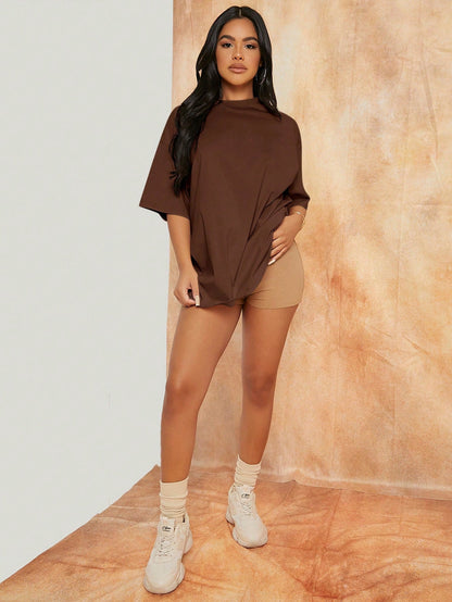 SXY Drop Shoulder Longline Tee Concert Long Summer Dress Prom Dress Sexy Dress Valentine Day Dress