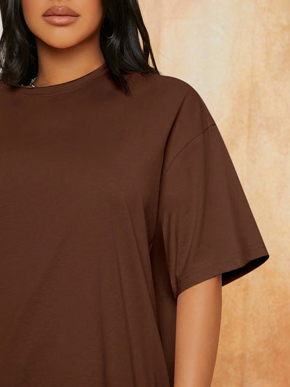 SXY Drop Shoulder Longline Tee Concert Long Summer Dress Prom Dress Sexy Dress Valentine Day Dress