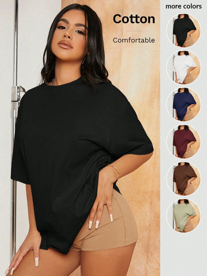 SXY Drop Shoulder Longline Tee Concert Long Summer Dress Prom Dress Sexy Dress Valentine Day Dress