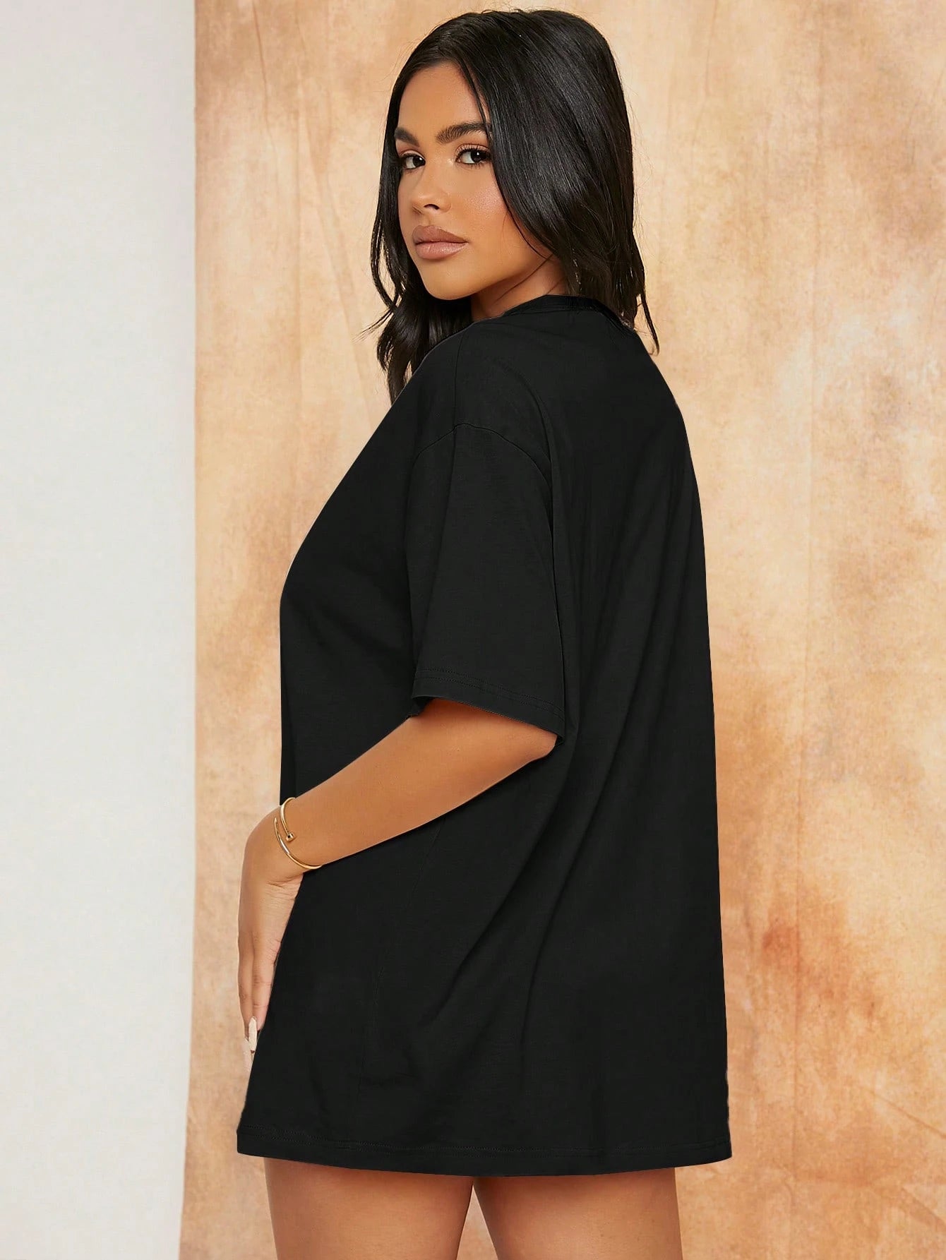 SXY Drop Shoulder Longline Tee Concert Long Summer Dress Prom Dress Sexy Dress Valentine Day Dress