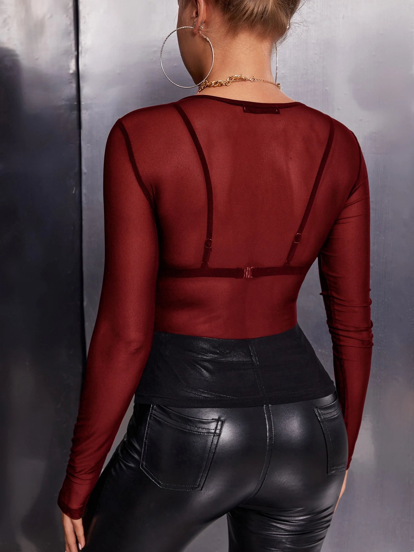 SXY Sheer Mesh Top Without Bra