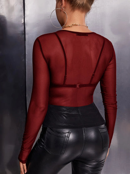 SXY Sheer Mesh Top Without Bra