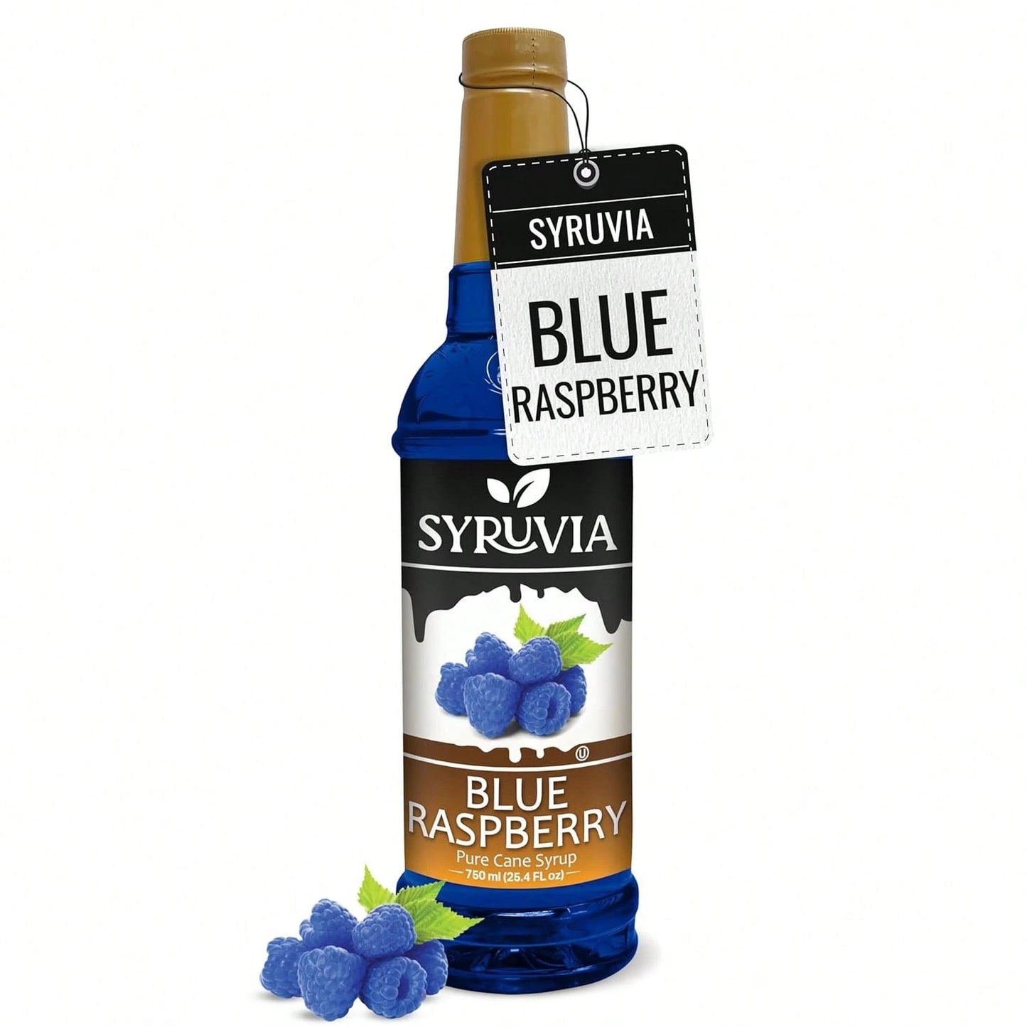 Syruvia Blue Raspberry Syrup 25.40 Ounces Blue Raspberry Flavoring Syrup