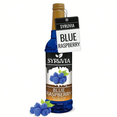 Syruvia Blue Raspberry Syrup 25.40 Ounces Blue Raspberry Flavoring Syrup