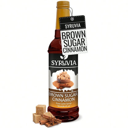 Syruvia Brown Sugar Cinnamon Syrup For Coffee 25.4 Ounces Brown Sugar Cinnamon Coffee Syrup Flavor
