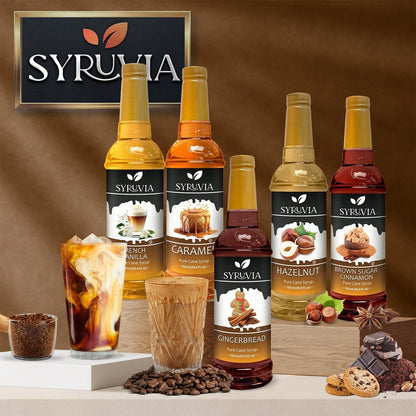 Syruvia Brown Sugar Cinnamon Syrup For Coffee 25.4 Ounces Brown Sugar Cinnamon Coffee Syrup Flavor