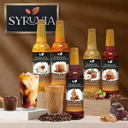 Syruvia Butterscotch Coffee Syrup- 25.4 Fl Oz. Premium Coffee Flavoring Syrup. Kosher, And Gluten-Free. Perfect For Enhancing Drinks, Sodas, Shakes, Desserts, And More.