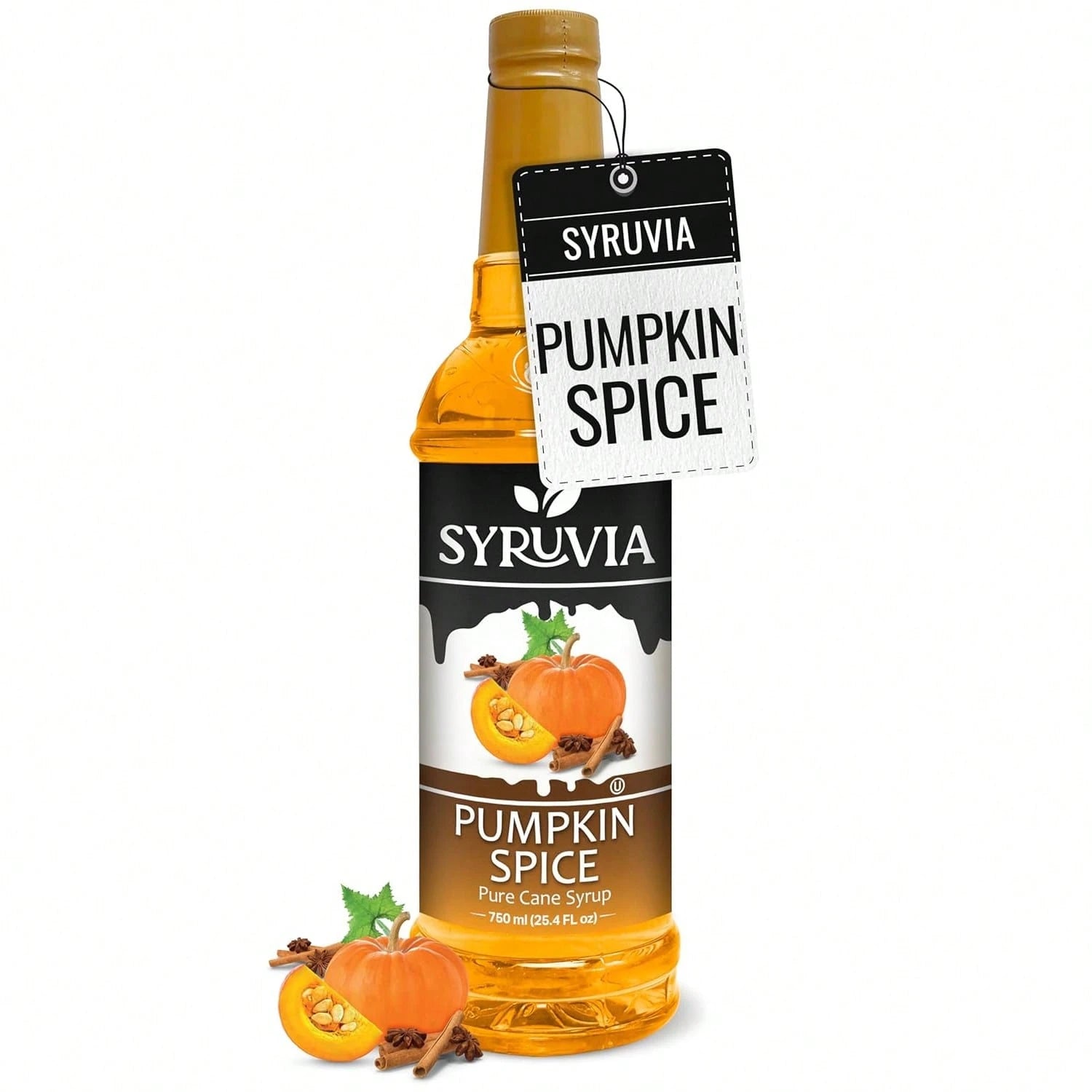 Syruvia Pumpkin Spice Syrup For Coffee 25.4 Ounces Pumpkin Spice Flavored Coffee Syrup