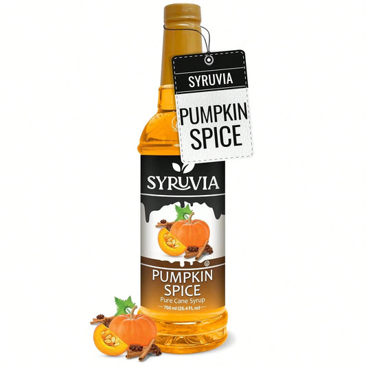 Syruvia Pumpkin Spice Syrup For Coffee 25.4 Ounces Pumpkin Spice Flavored Coffee Syrup