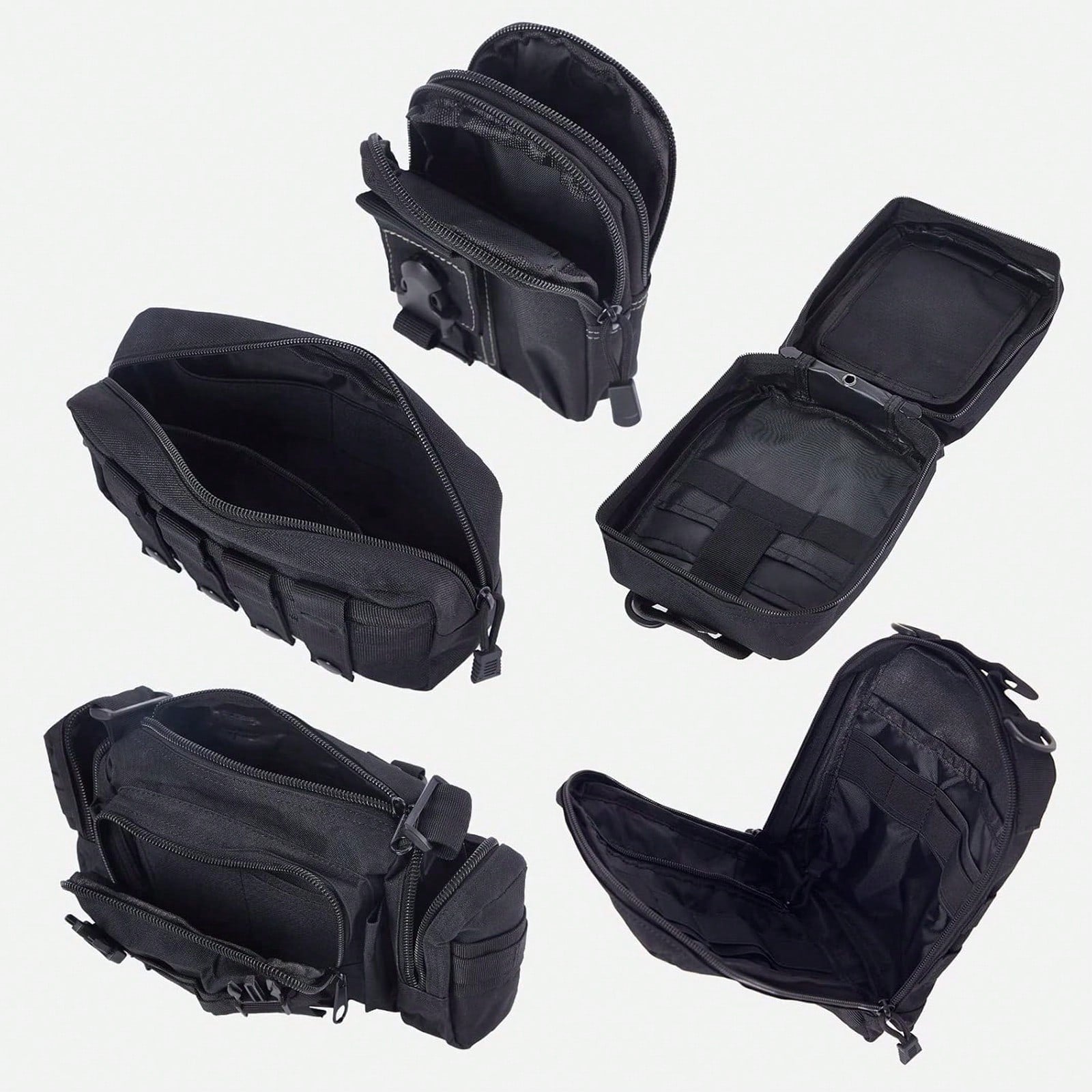Tactical Vehicle Organizers Panel Vehicle Protector Organizers, Universal Tactical Car Seat Back Organizer Bag, Tactical Seat Covers With 5 Detachable Pouches For Universal Fits For Most Of Vehicle Ca