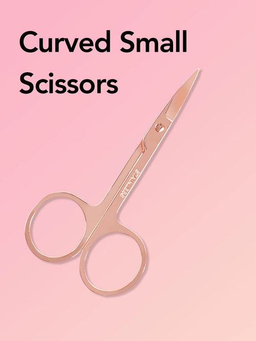 TDANCE 1pc Professional Stainless Steel Scissors, Suitable For Eyelash Extension, Eyebrow Trimming, False Eyelash Cutting, Nose Hair, Beard And Eyebrow Hair Removal, Eyelash Tape And Eye Patch Trimmin