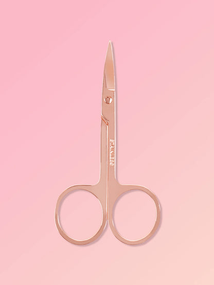 TDANCE 1pc Professional Stainless Steel Scissors, Suitable For Eyelash Extension, Eyebrow Trimming, False Eyelash Cutting, Nose Hair, Beard And Eyebrow Hair Removal, Eyelash Tape And Eye Patch Trimmin