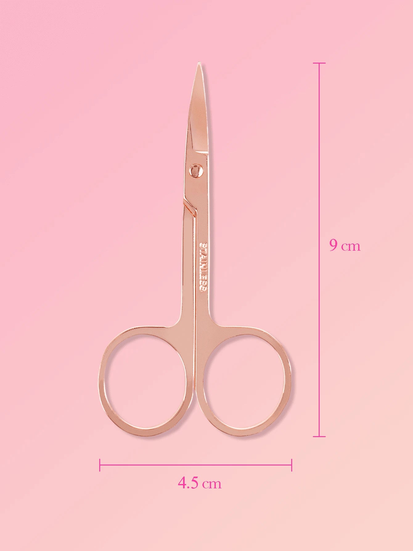 TDANCE 1pc Professional Stainless Steel Scissors, Suitable For Eyelash Extension, Eyebrow Trimming, False Eyelash Cutting, Nose Hair, Beard And Eyebrow Hair Removal, Eyelash Tape And Eye Patch Trimmin