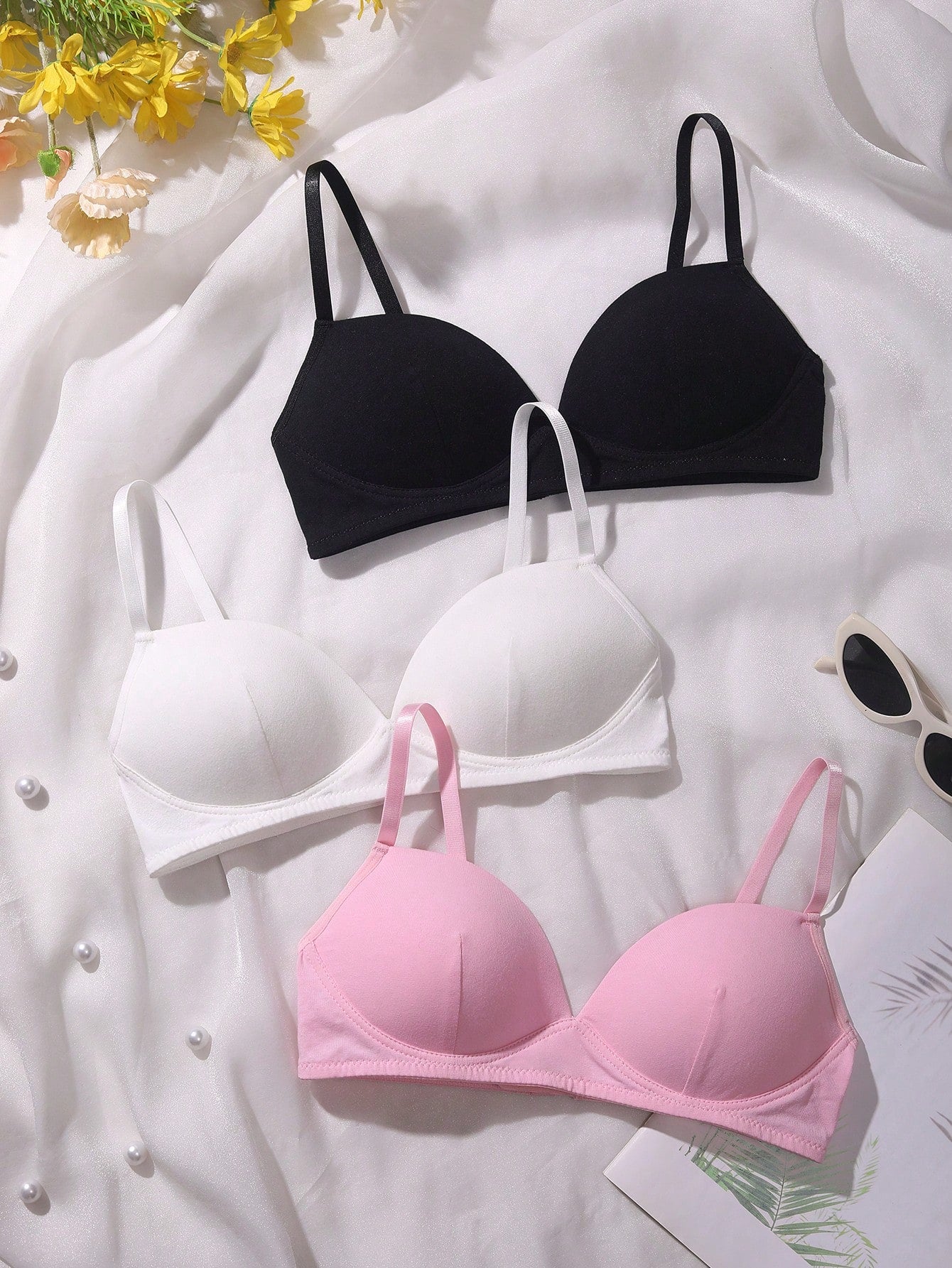 Teen Girl Solid Color Fashion Versatile Comfortable Base Layer Underwear