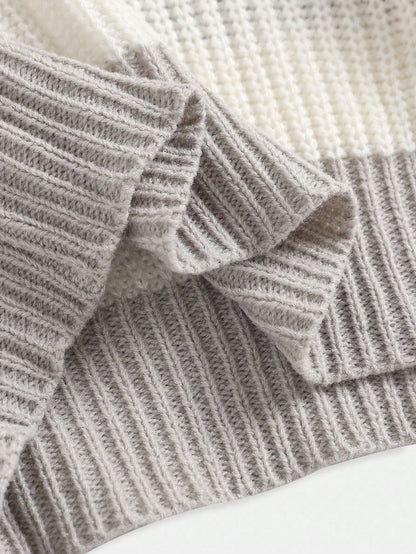 Teen Girls Casual Striped Knit Sweater,Minimalist&Fashionable,Suitable For Everyday Wear,Autumn/Winter Cute Tops Cropped Off Shoulder Top