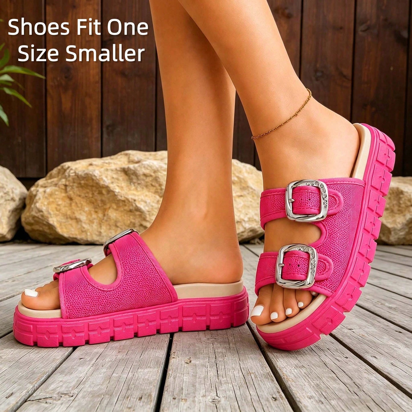 {The Shoe Size Is Two Sizes Smaller Than Normal}Women's Flat, Mesh, Breathable, Platform Sandals; Non-Slip, Comfortable, And Casual Sandals Suitable For Summer Beach, Vacation, Everyday Outdoor And In
