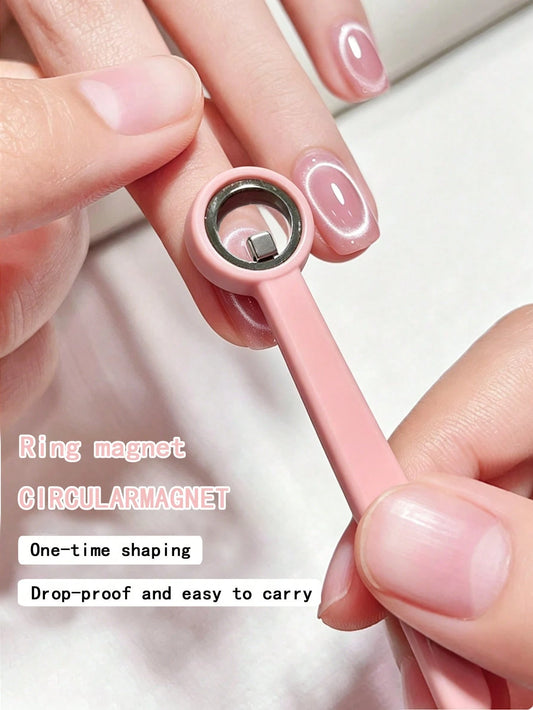 This Powerful Round Magnet Can Remove Hollow Cat Eye Patterns In 3 Seconds, Very Suitable For Beginner Nail Art, And Helps Remove Black Cat Eye Patterns.