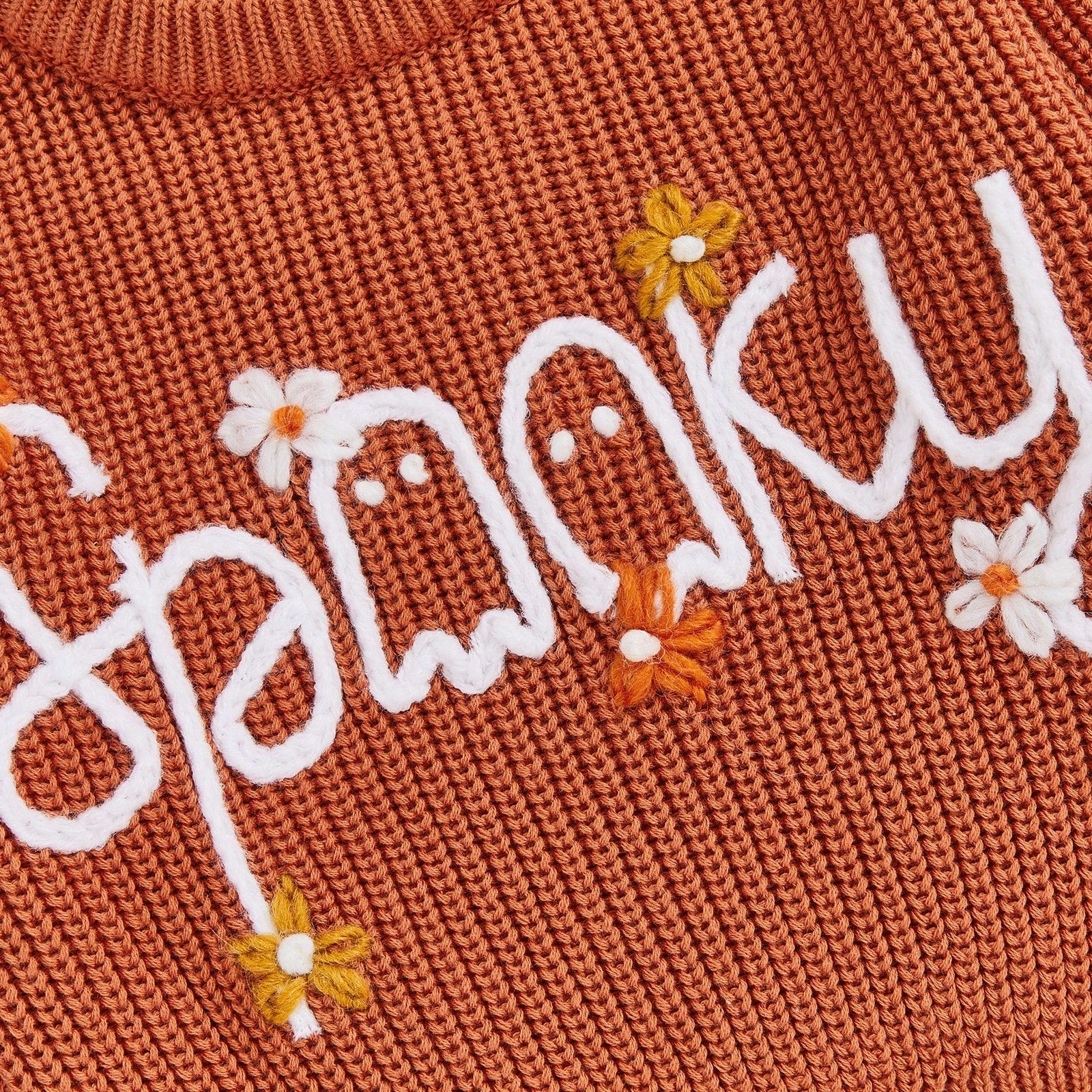 Toddler Baby Girl Halloween Knitted Sweater Long Sleeve Flower Pullover 3M 6M 9M 12M 18M 24M 3T Kids Warm Jumpers Tops Fall Loose Knitwear