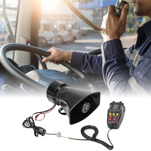 Tone Sound Loud Car Siren Vehicle Horn Hooter/Ambulance/Siren/Traffic Sound With Black Remote Controller 24V 100W (1PC Remote Controller)