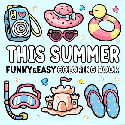 Too Cute Too Playful Coloring Book, Adorable Chic Style Patterns: Perfume, Mirror, Boots And Candles. Bold Lines Easy To Color, Suitable For All Ages. 24 Pages Of Relaxing Macaron Tones, Includes Stic